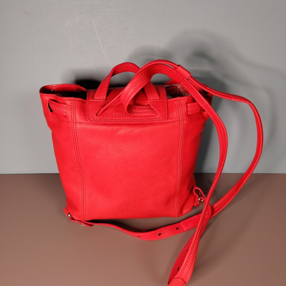 Longchamp Pink Leather Backpack - Picture 2 of 16